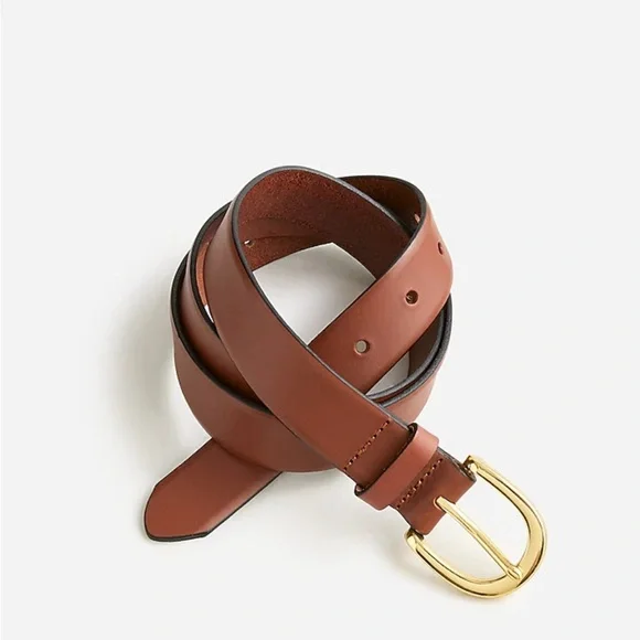 NWT J.Crew Classic belt in Italian leather - best seller - Picture 1 of 9